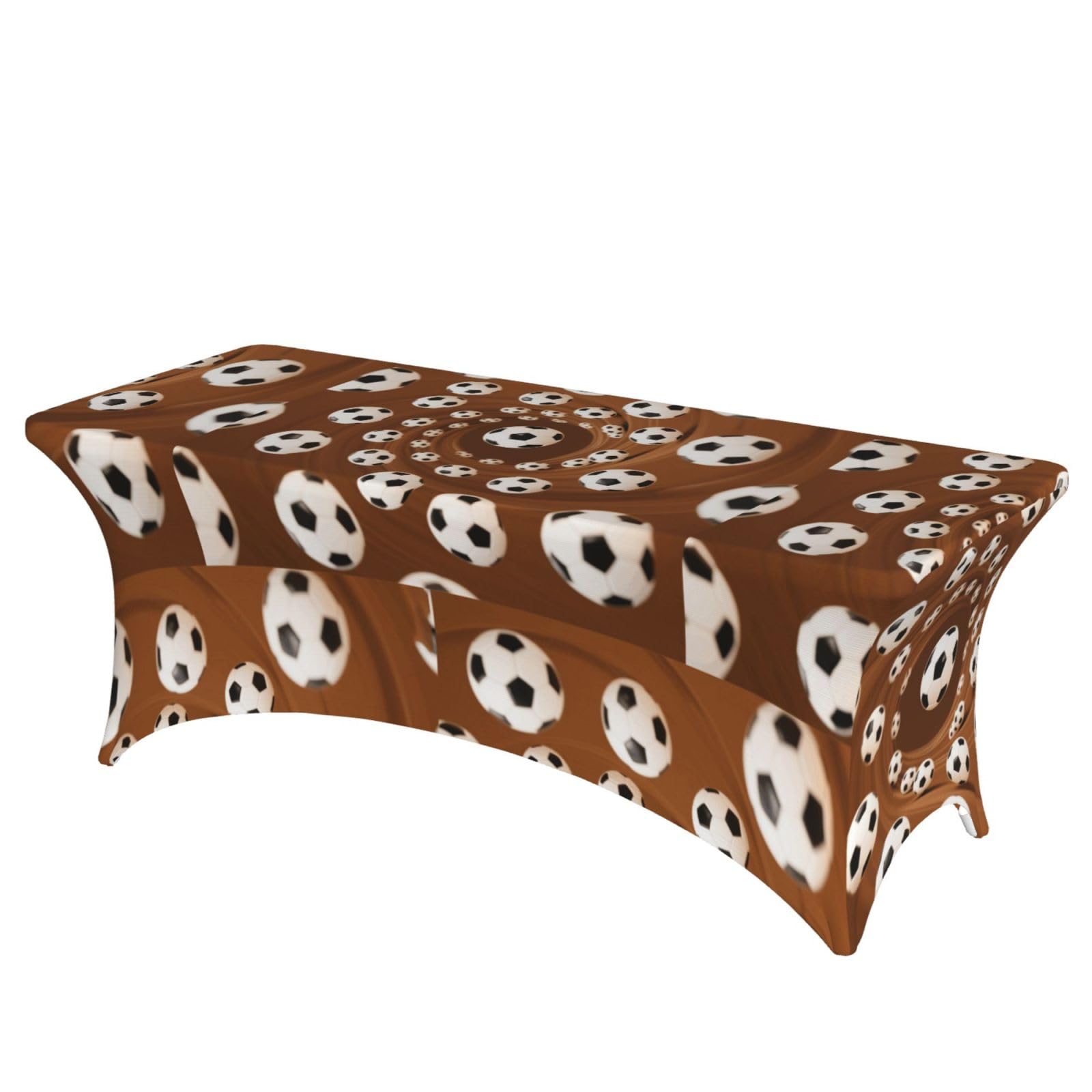 LMNGH Footballs Decorative Tablecloth Protector for Wedding, Banquet & Parties6FT Spandex Rectangle Tablecloths, Stretch Washable Table Cloth Wrinkle Free Patio Table Cover