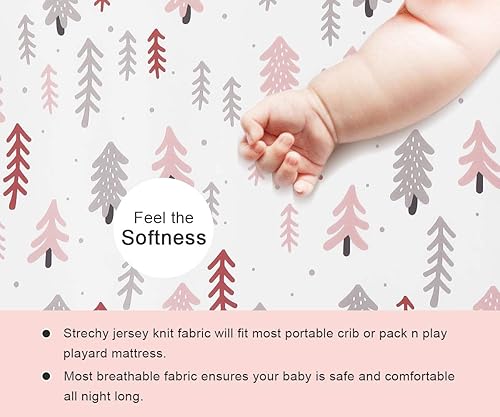 Miniatura 7 de BROLEX Sábanas bajeras para cuna para bebé Juego de 2 para colchón de cuna de tamaño estándar para niños y niñas - Sábanas de punto jersey para cuna