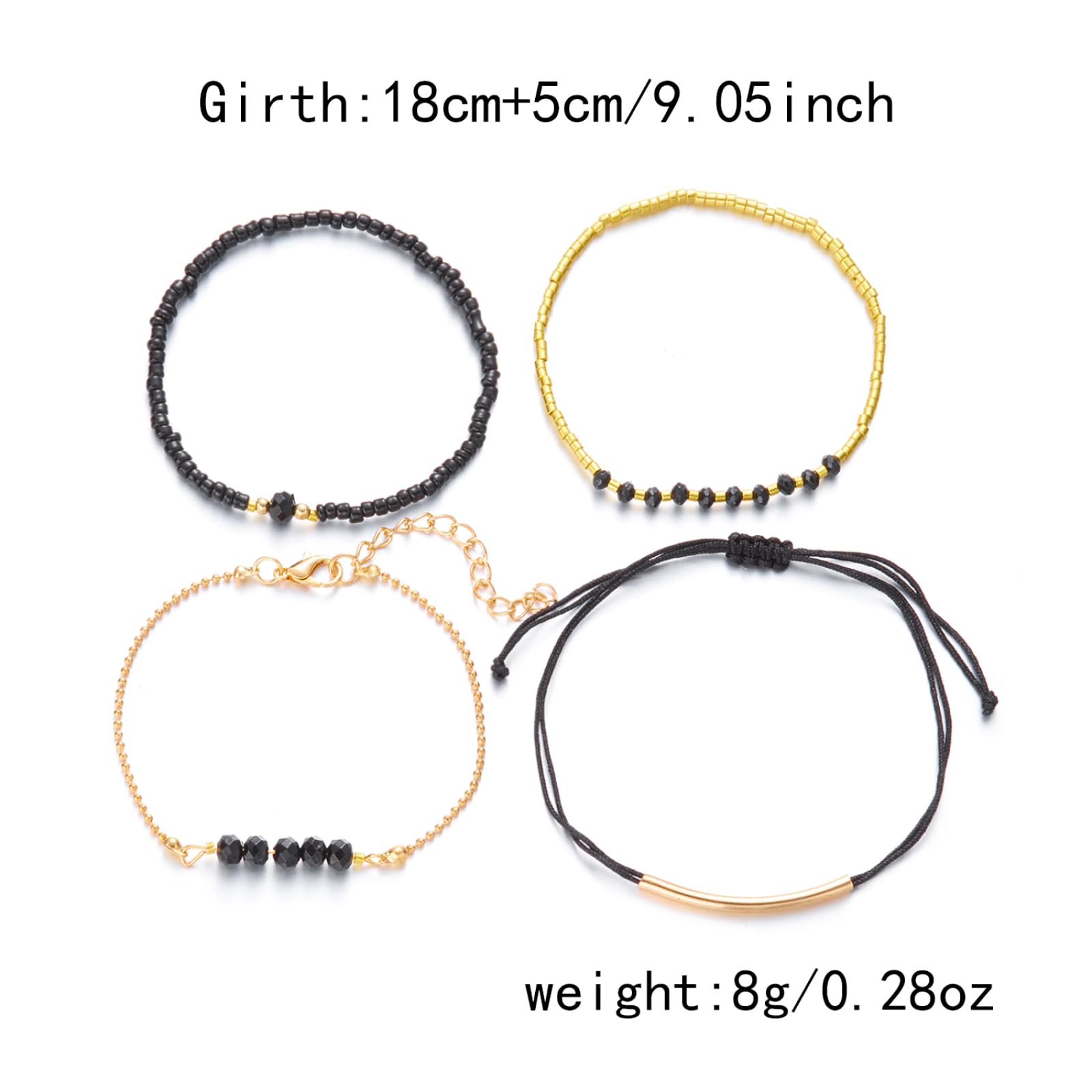 Boemia Perla Riso Perline Bracciali Set Per Le Donne Multi-Layer Stacked Link Catena Del Braccialetto Del Partito Gi