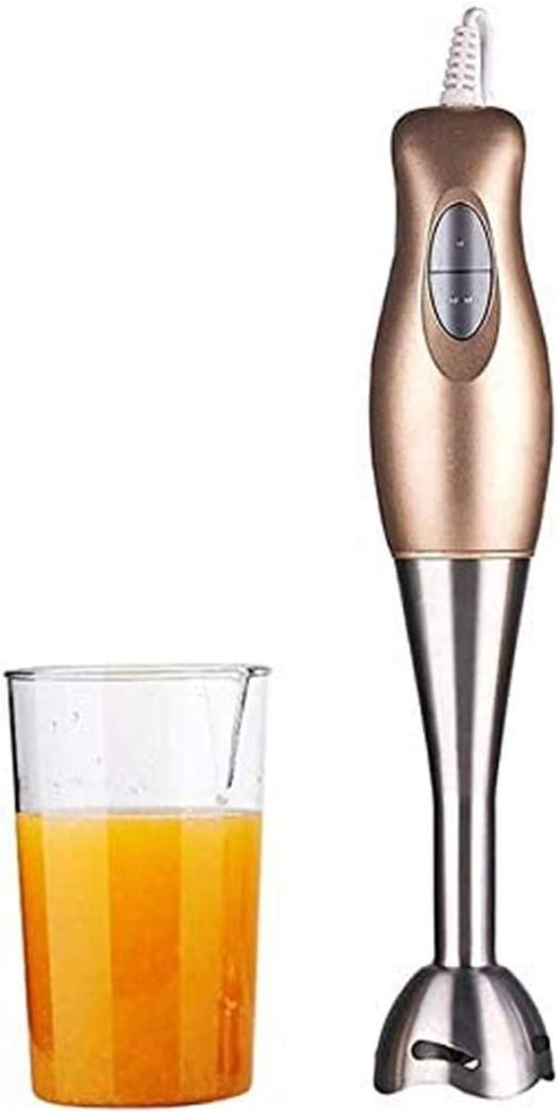 200W 2 Speed Immersion Hand Blender Handheld Energy Saving, Stick Blender with Whisk, Egg&Cream Beater, Mearsuring Mug, Milk Frother, Emulsion Mixer For Smoothies, Purée, Sauce