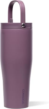 Corkcicle Go Cup XL - Leak-Proof Travel Tumbler - Triple Insulated Stainless Steel Water Bottle - Easy-Carry Handle - Summer Drinkware Gift - Keeps Drinks Ice Cold - 30 oz - Mauve