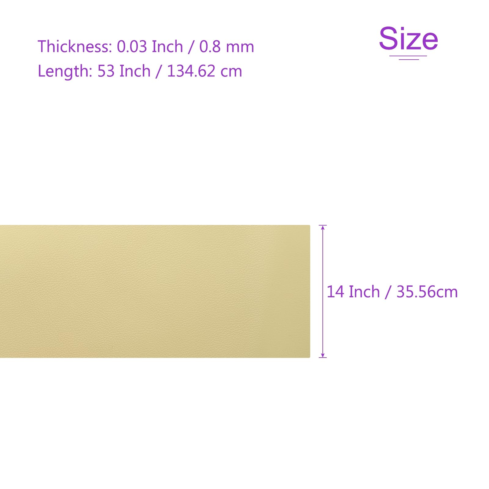 DMiotech 1 Pack 14 Inch x 53 Inch Faux Leather Strip Furniture Cover Napa Skin Yellow PU Leather Roll for Handmade DIY Craft Projects - Image 3