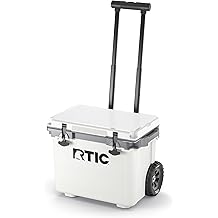RTIC 22 QT Ultra-Light Wheeled Cooler with Handle, Hard Insulated Portable Ice Chest Box for Beach, Drink, Beverage, Camping, Picnic, Fishing, Boat, Barbecue