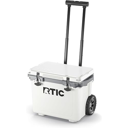 RTIC 22 QT Ultra-Light Wheeled Cooler with Handle, Hard Insulated Portable Ice Chest Box for Beach, Drink, Beverage, Camping, Picnic, Fishing, Boat, Barbecue