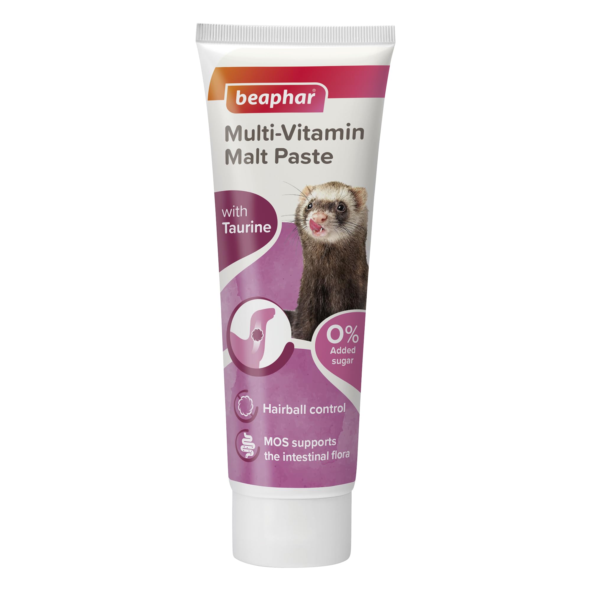 Beaphar - Multi-Vitamin Paste for Ferrets - Promotes Natural Passage of Hairballs - Prebiotic Aids Digestion - Tasty Treat with Added Vitamins & Minerals - For Ferrets of all Ages - 100g Tube