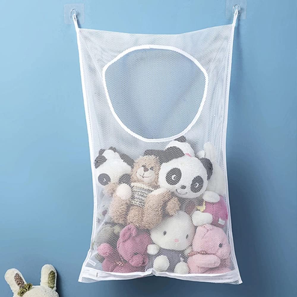Bolsas de lavandería de malla para prendas delicadas, bolsas de lavado a máquina para almacenamiento de viaje, para colgar, color blanco