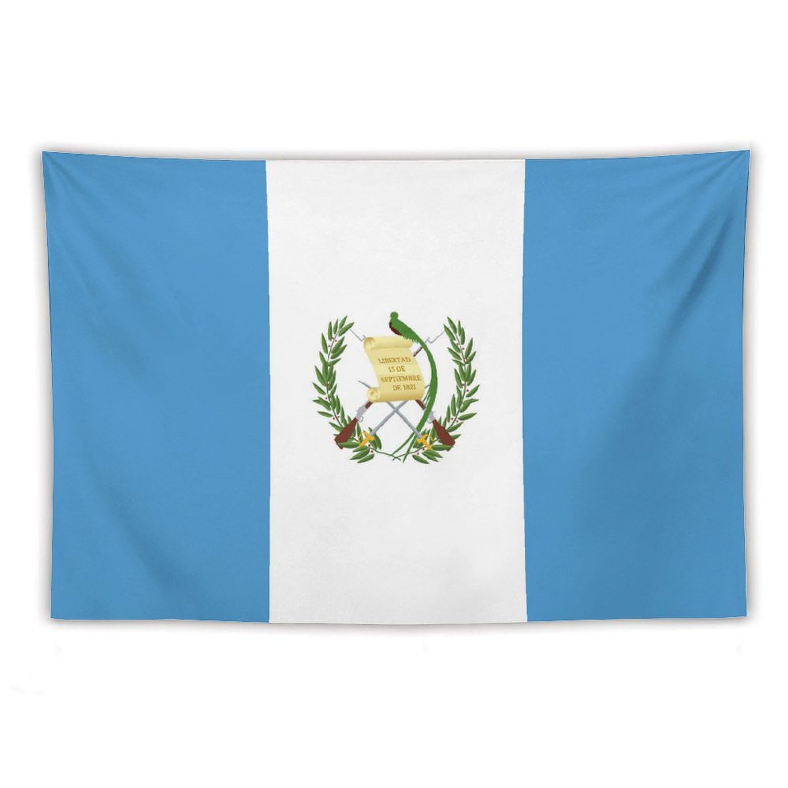 XingFox Guatemala Flag Tapestry Wall Hanging National Flag Tapestry for Room Bedroom Dorm Aesthetic Decorations, 60"x90"