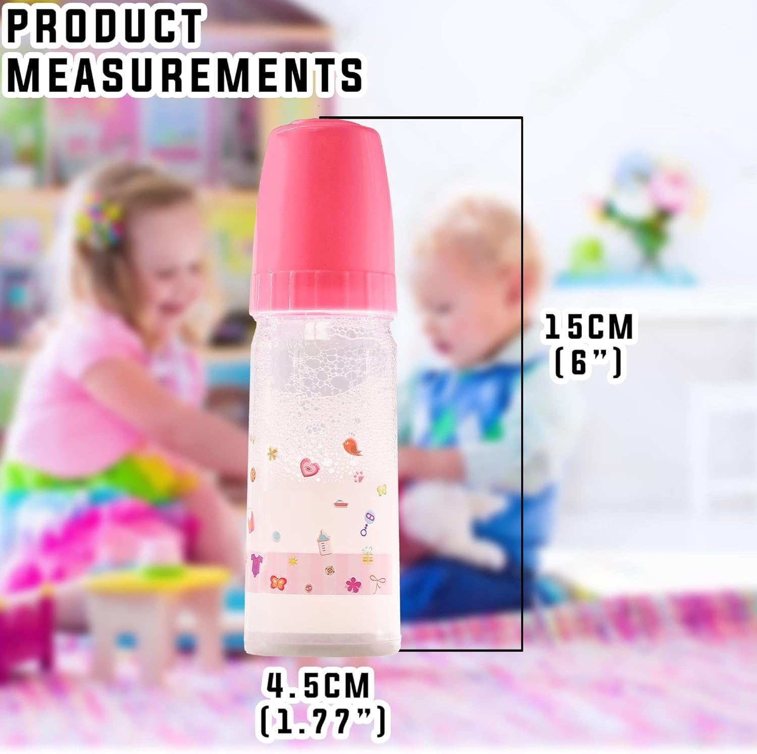Biberon Magico per Bambole Biberon Latte Giocattolo Accessori per Bambole Mamme per Bambini Biberone Giocattolo con Latte Magico Bottiglie Poppatoio Tettarella per Bambolotti (a)