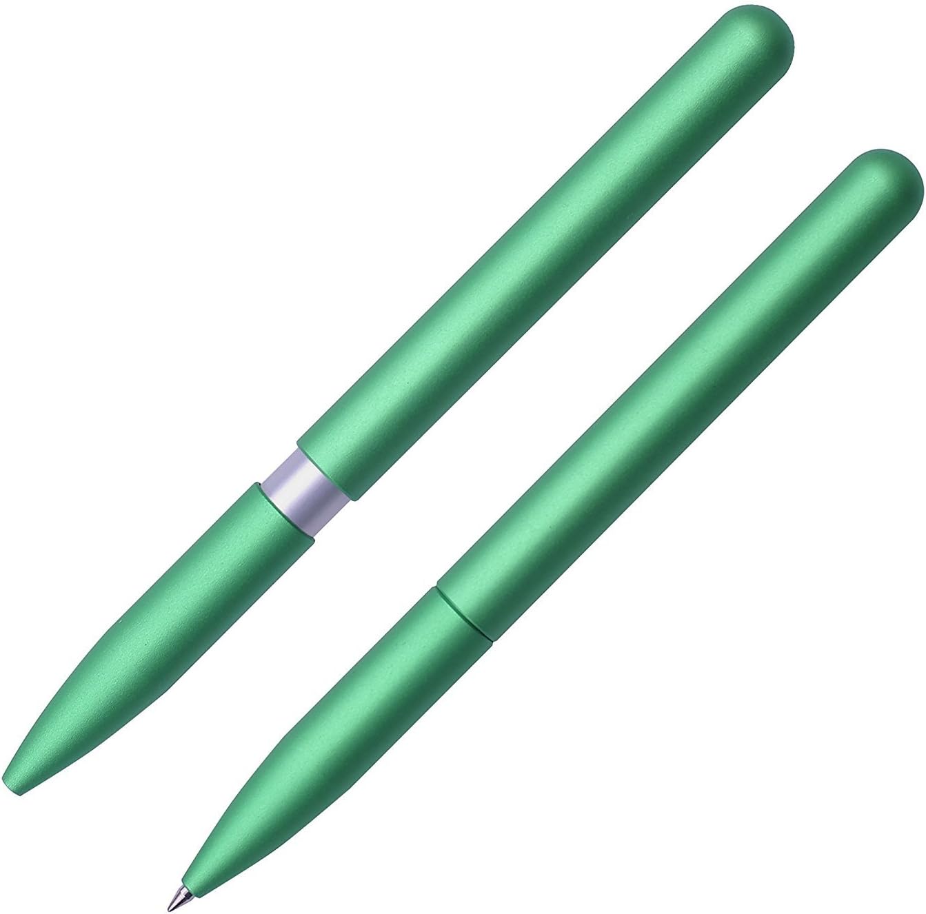 KOGOGO Aluminum Alloy Rollerball Pen Black Fine Point Gel Ink Minimalist Design with Gift Box(Green)