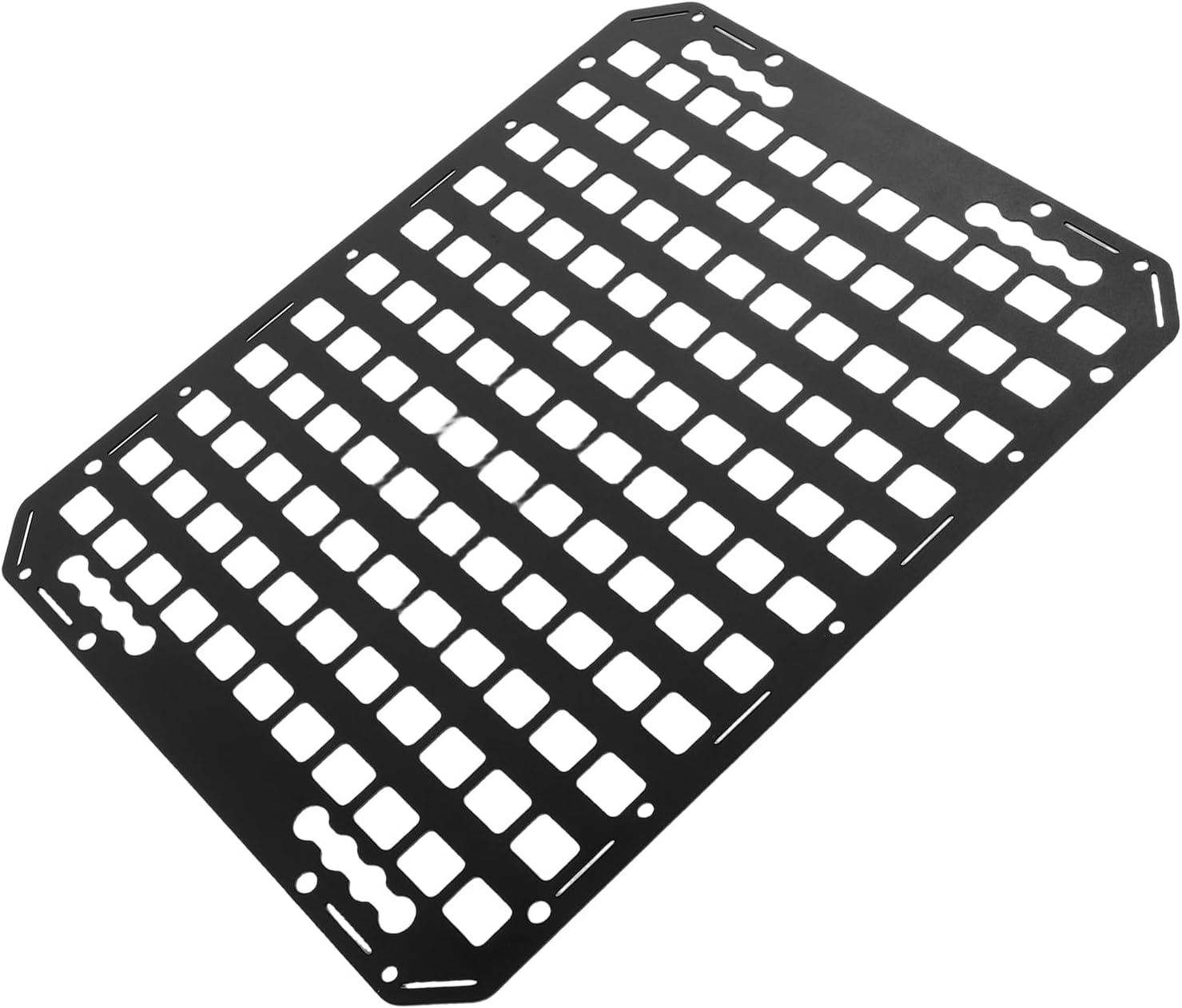 Truck Bed Molle Panel, Lightweight Aluminum Multi Hole Hanging L Track Compatible with Secure Locking Clips Sandblasted Surface for L Track Molle Panel, Car Modular Storage