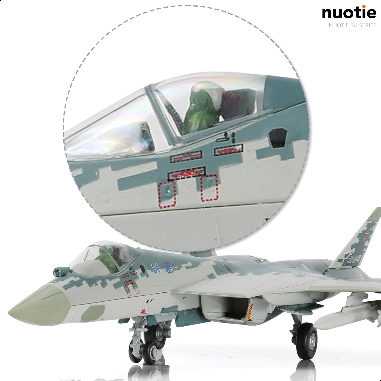 NUOTIE 1/72 Sukhoi SU-57 Felon Fighter Aircraft Model Fighter