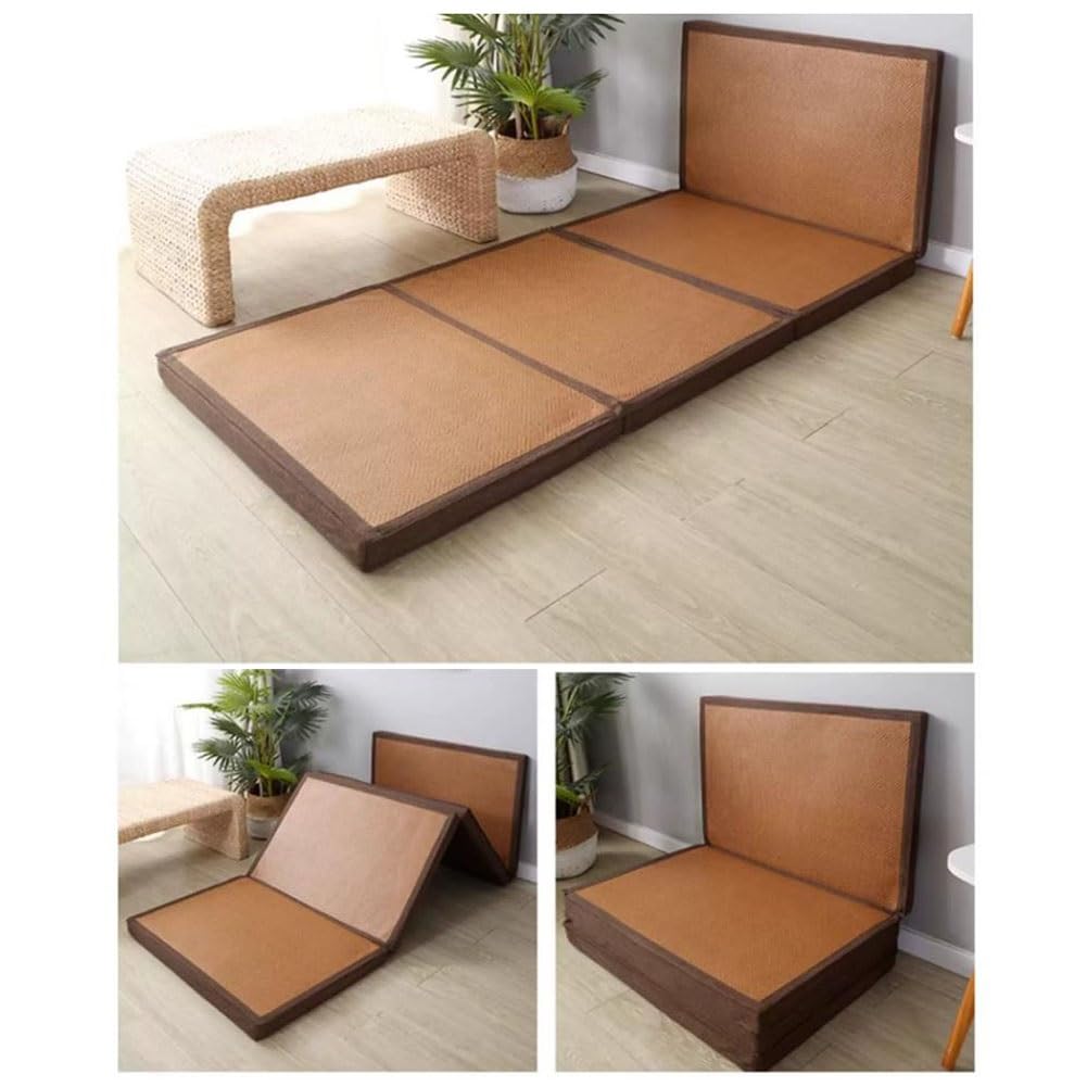 Artiz Esterilla De Tatami Japonés, Colchón De Suelo Tipo Futón De Ratán Natural, Alfombra, Colchón Tradicional Firme Y Plegable para Dormir, Meditación Y Yoga