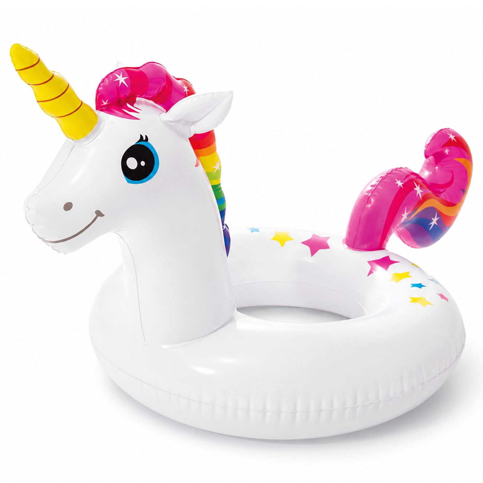 HOMAVEL Inflatable Swim Ring Summer Pool Floats – 55cm/58cm/76cm/91cm Swim Tube for Beach, Summer Water Party, Adult Swim Ring for Family Swimming Pool Fun (Unicorn-58cm)