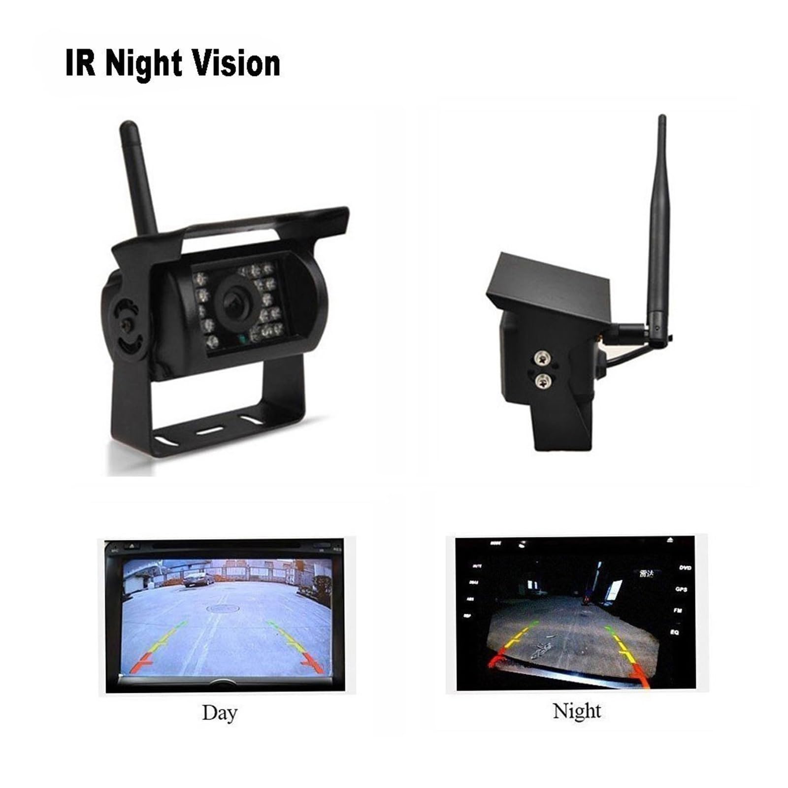 7-calowy Monitor Samochodowy Bezprzewodowa Kamera TFT LCD HD Cyfrowy Cofanie Samochodu IR Night Vision Widok Z Tyłu 30 Metrów Sygnał Analogowy WyraźNy Obraz(Wireless Set 1 Camera)
