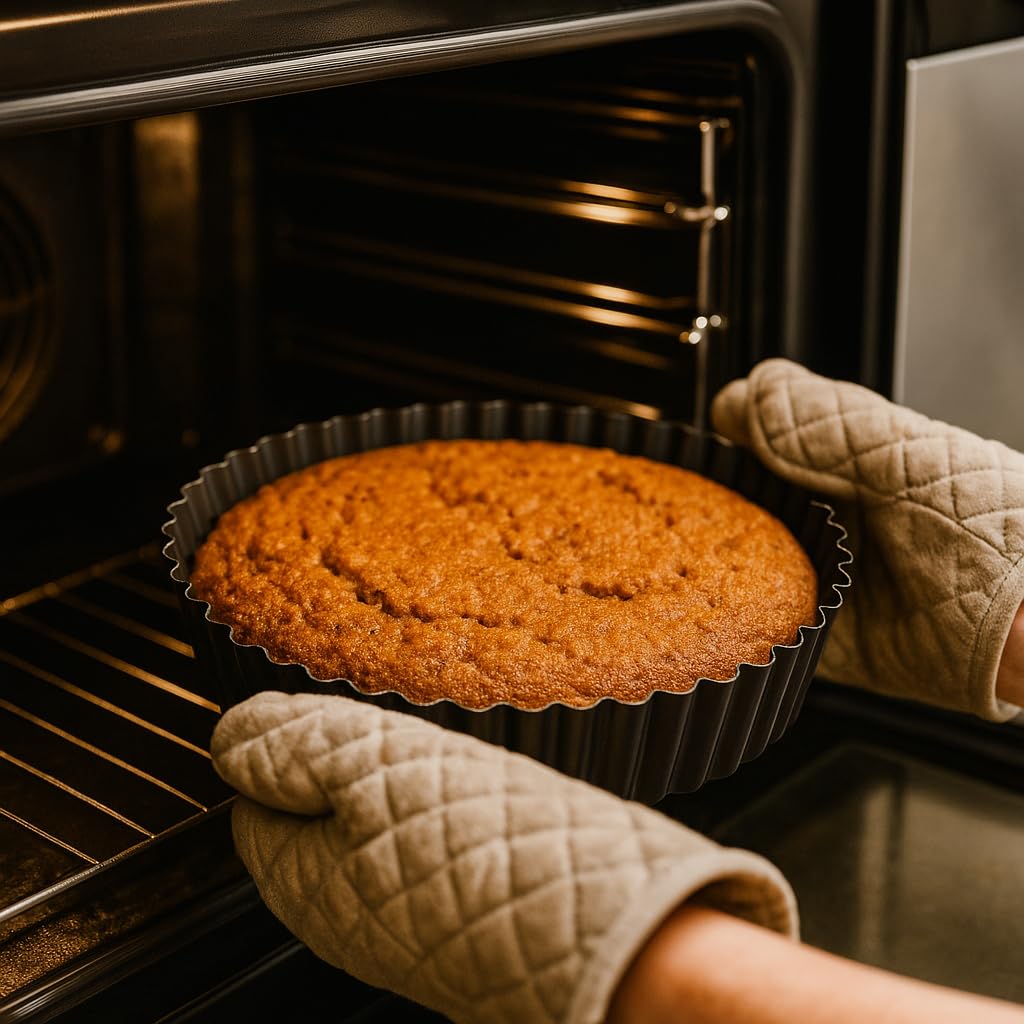 MGE - Stampo Crostata 28 cm - Teglia per Quiche e Crostata Alto - Stampo Forno Fondo Amovibile - Stampo Crostata Furba con Fondo Removibile - Stampo Furbo Crostata 28 cm