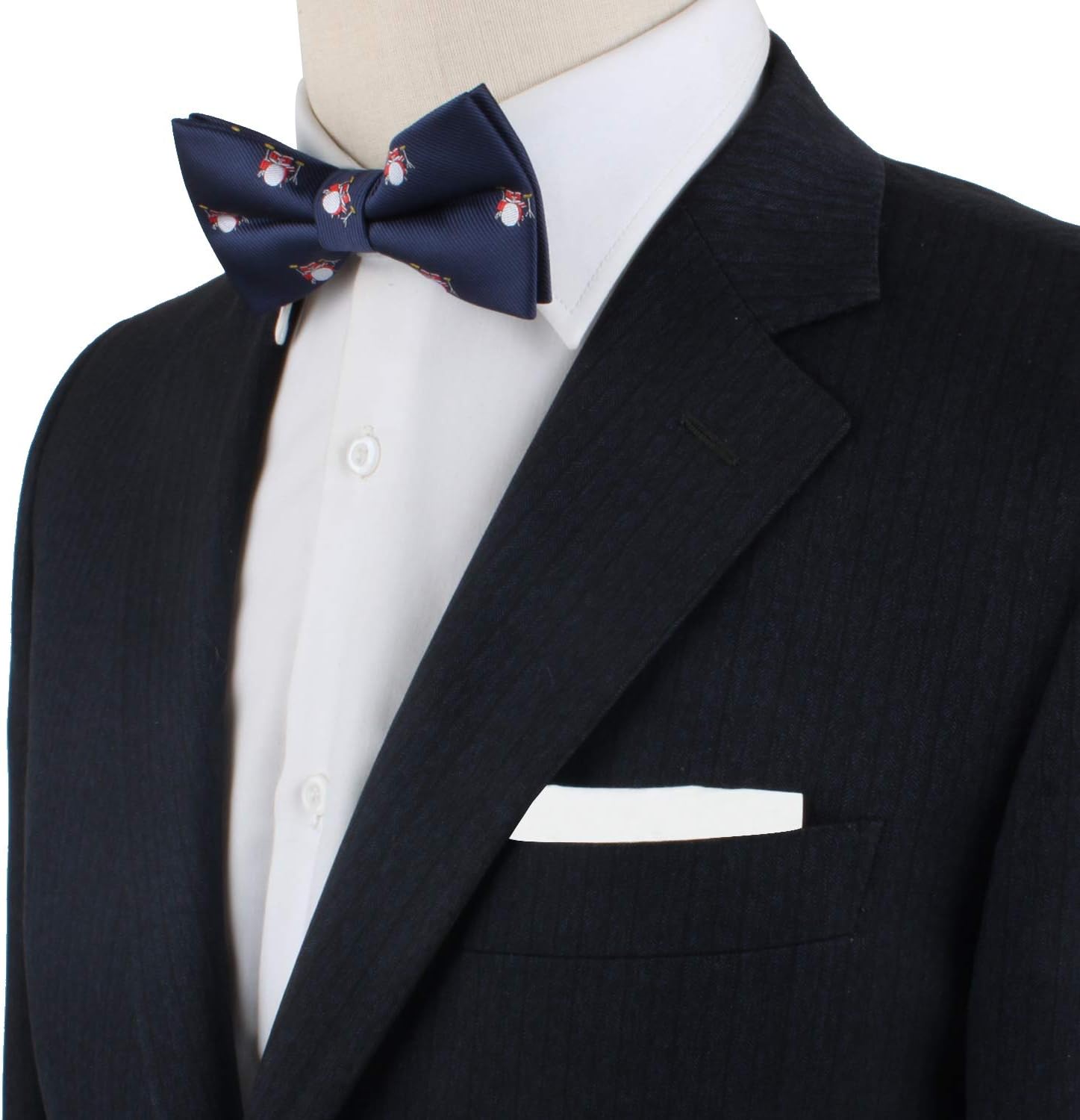 AUSCUFFLINKS Drummer Bowties | Drum Kit Snare Bass Band Bow Tie for Men | Musician | Present for Work Colleague | Bday Prezzie for Guys (Drums Bow Tie)