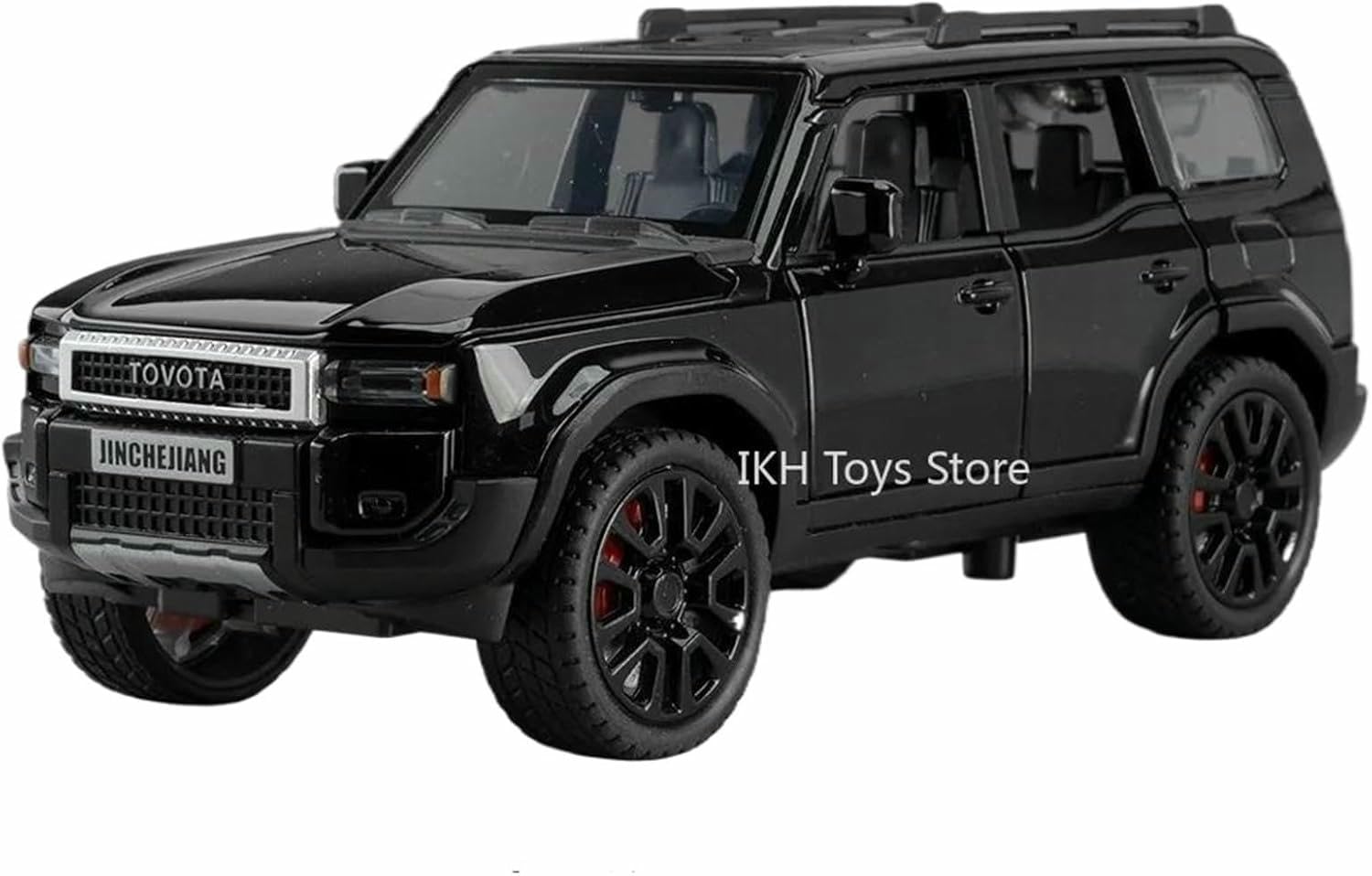 Deaver For Prado Black Diecast 1:32 For Toyotas For Tacoma For Prado Scale Alloy Car Models Realistic Openable Door Finished Vehicle Model(For Prado Black)
