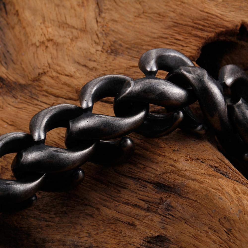 Pulsera Hombre Pulseras Regalo Brazalete Mujer Pulsera De Cadena De Mano Negra Rock Regalo Punk