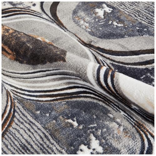 Image of amazon basics Polyester Double Sized Plush Blanket | (300 GSM) | (Brown)