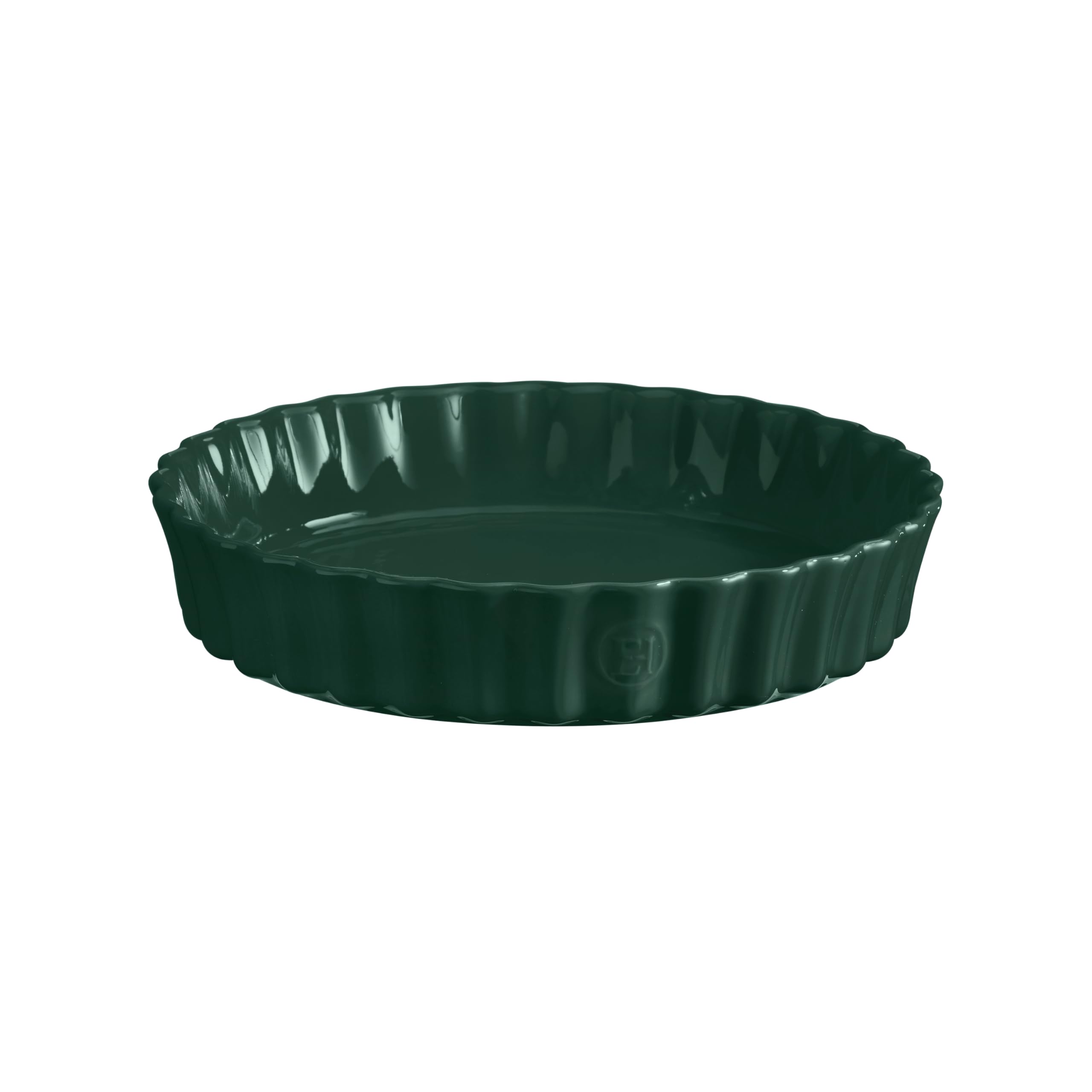 Emile Henry High Pie Tart Dish, Ceramic, 28 cm, Cedar Green