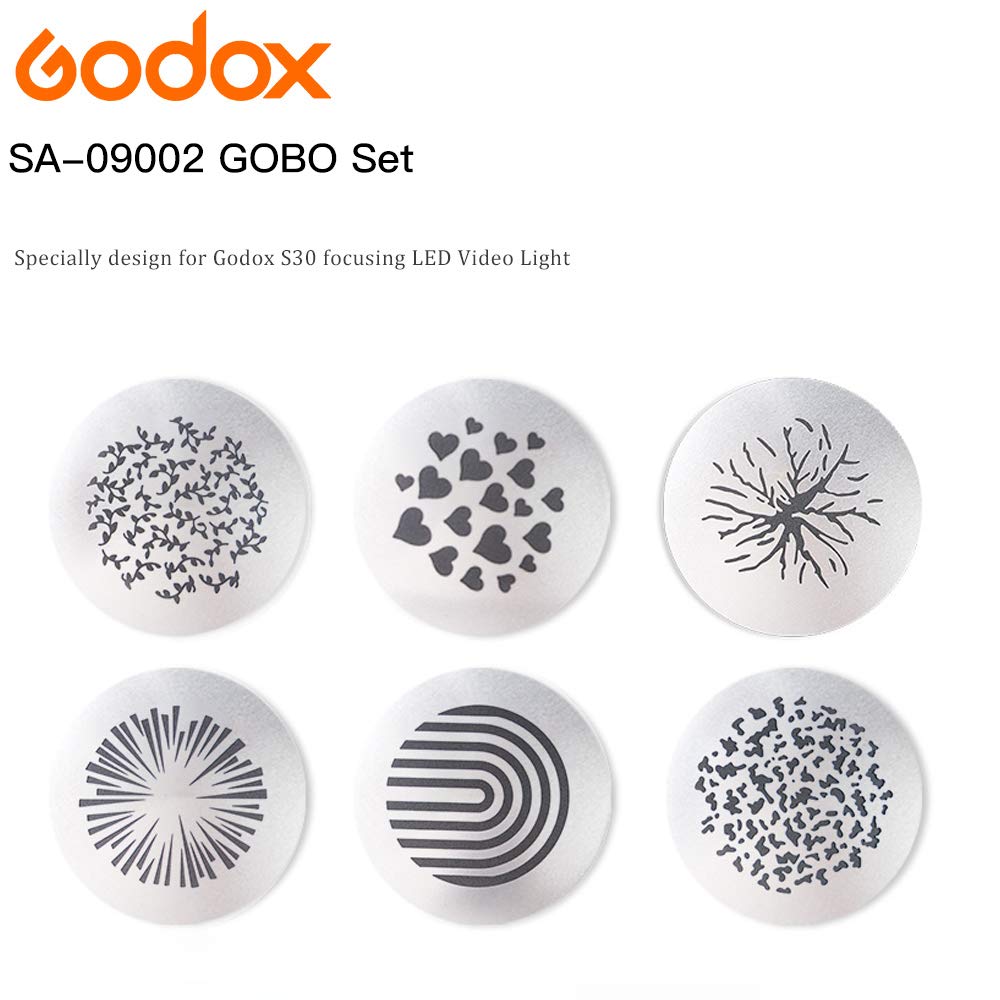 GODOX S30 Muster_Einsatz SA09-002 GOBO Set für Godox S30 LED Fokussierleuchte (SA09-02)