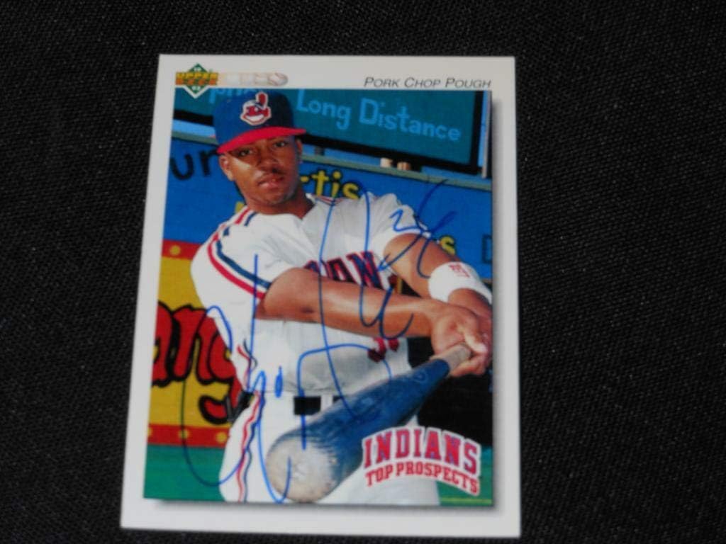 Pork Chop Pough Signed 1992 Upper Deck ML UD Autograph Card #199 TOUGH 822