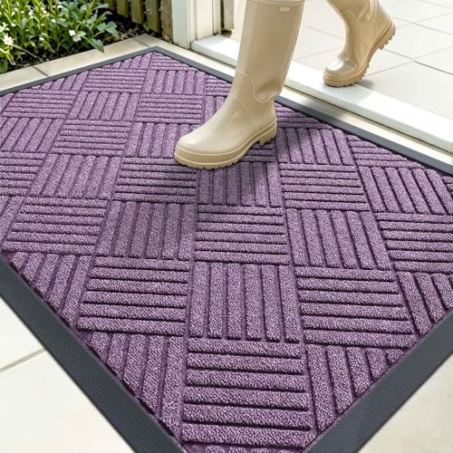 Image of OLANLY Front Door Mat Outside Entrance 35x23, Waterproof Heavy-Duty Doormat