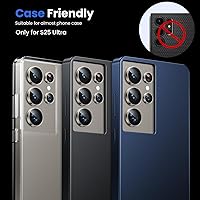 Vista 17 de WSKEN for Samsung Galaxy S24 Ultra Camera Lens Protector, Ultra Thin Scratch Resistant 9H Tempered Glass with Aluminum Metal Circle Camera Screen