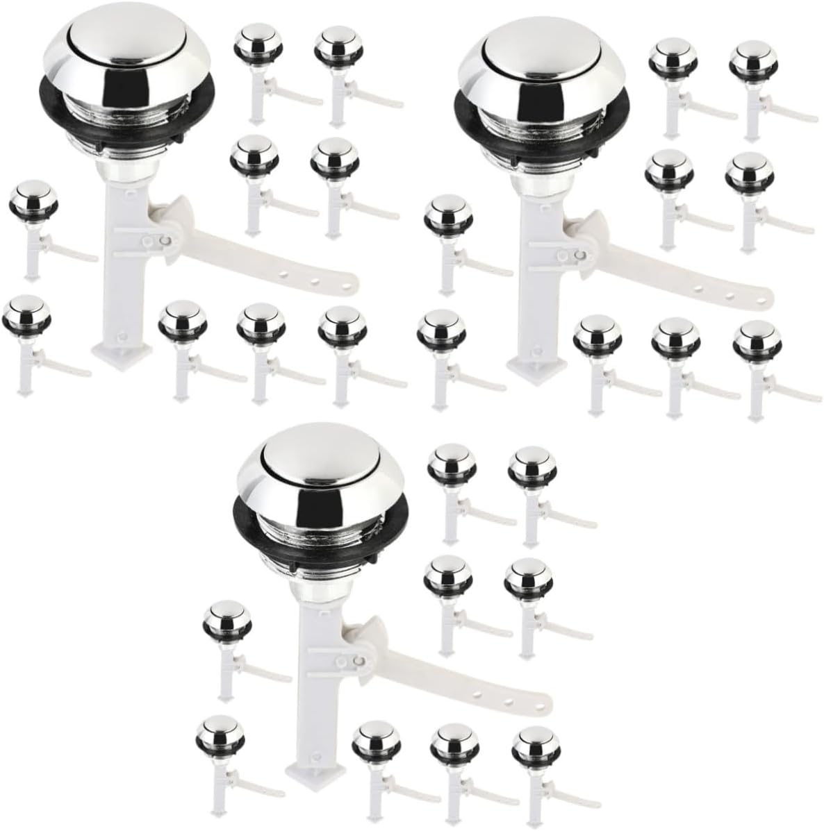 DOITOOL 36pcs Toilet Water Tank Push Button Easy to Install Compatible Toilet Models Flush Mechanism for Use
