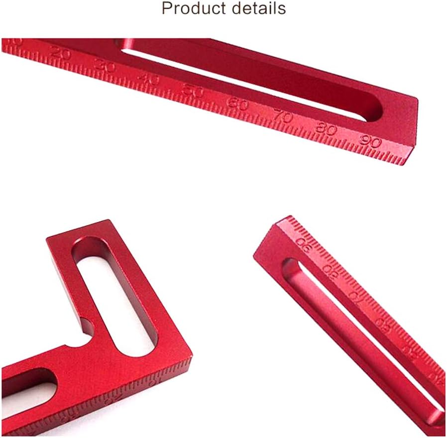 Chiloskit Aluminum Alloy Carpenter Triangle Square Precision Woodworking Tools Carpenter Tool (Triangle ruler)