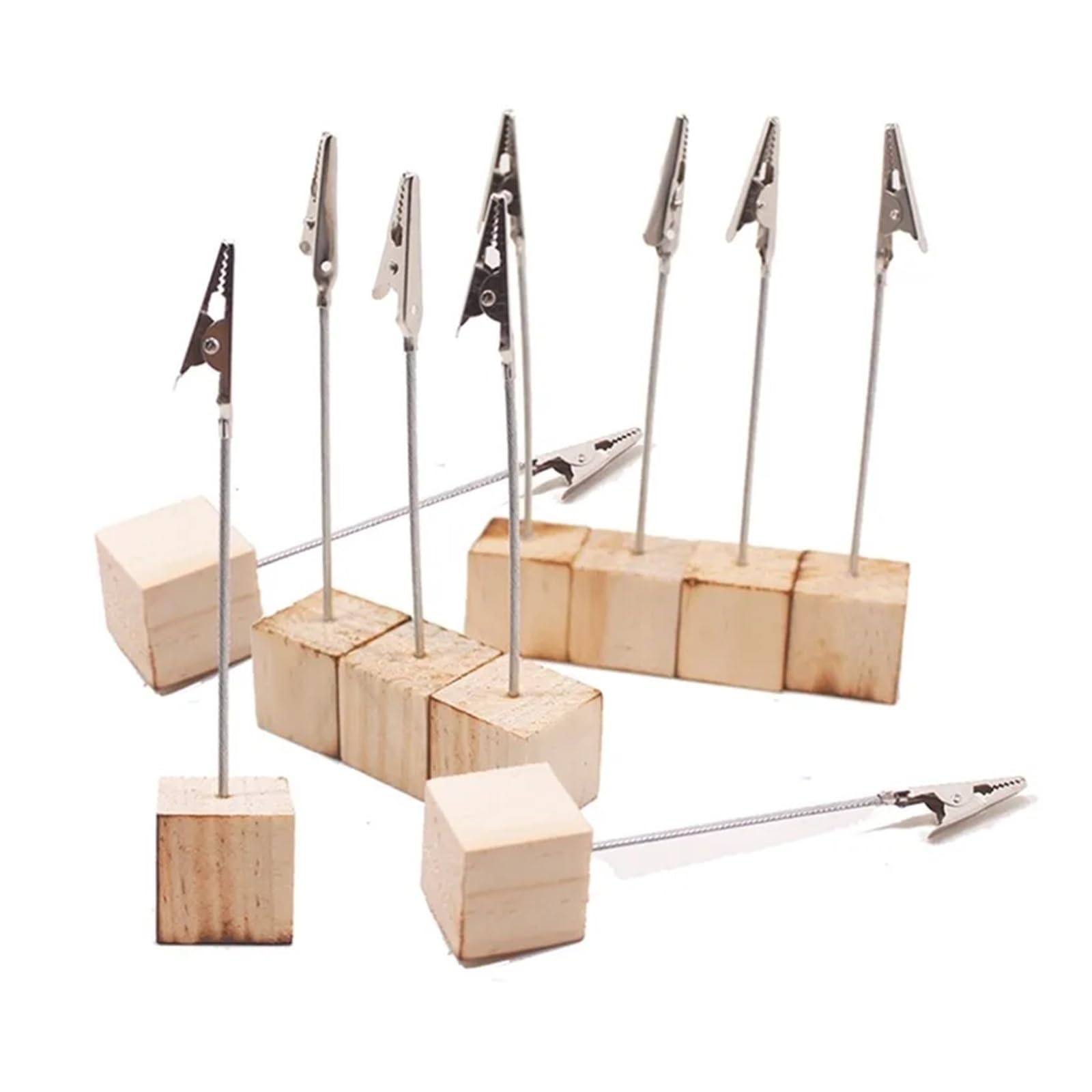 VHcgCGJ Table number holder, 10pcs Place Card Holder Metallic Table Number Stand Photo Paper Clamp Romantic Clip Desktop Decoration
