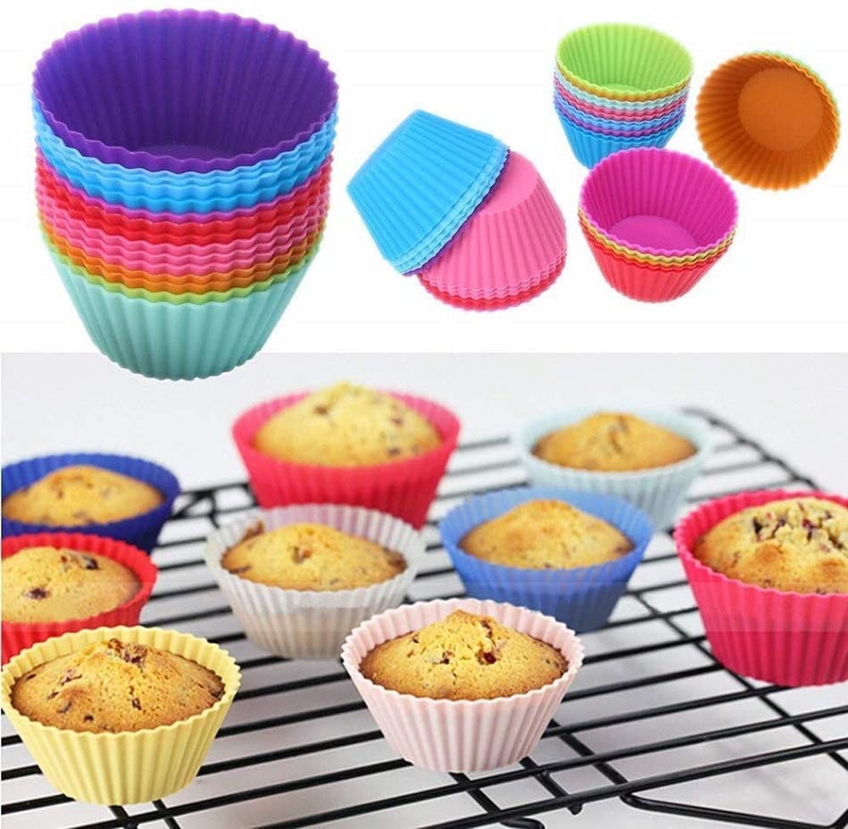VENIK Silicone Baking Cup Set, 6 Pieces, Multicolor