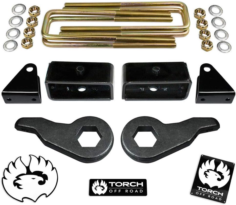TORCH 3" Front 2" Rear Lift Leveling Kit For 2001-2010 Chevy GMC Sierra Silverado 2500HD 2500 3500