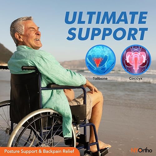 Miniatura 3 de NYOrtho Cojín de asiento de cuña para silla de ruedas, cojín en forma de cuña para sillas de ruedas, sillas de oficina, asientos de automóvil y más,