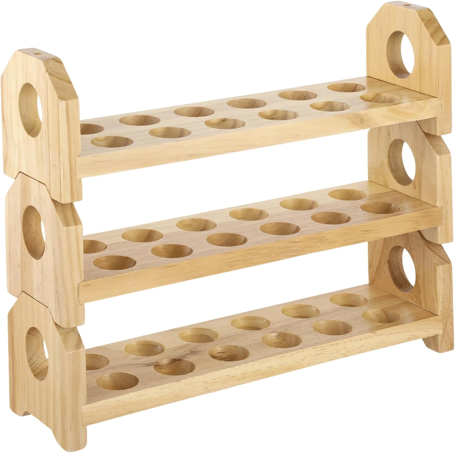 3 Layers Wooden Egg Holder Fresh Egg Holders Countertop Firewood Egg Collecting Rack for Gathering Fresh eggs, Stackable with 36 eggs, Home Kitchen Organizer