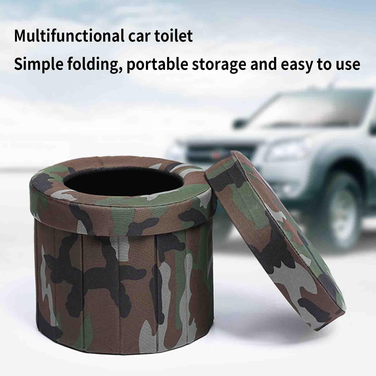 JUSHZ Igiene da Campeggio Pieghevole WC da Campeggio WC Portatile Adulti Mobile Viaggio Gabinetto Auto Sgabello Scatola Portaoggetti Portatile All'aperto Adulto Risparmiare Spazio
