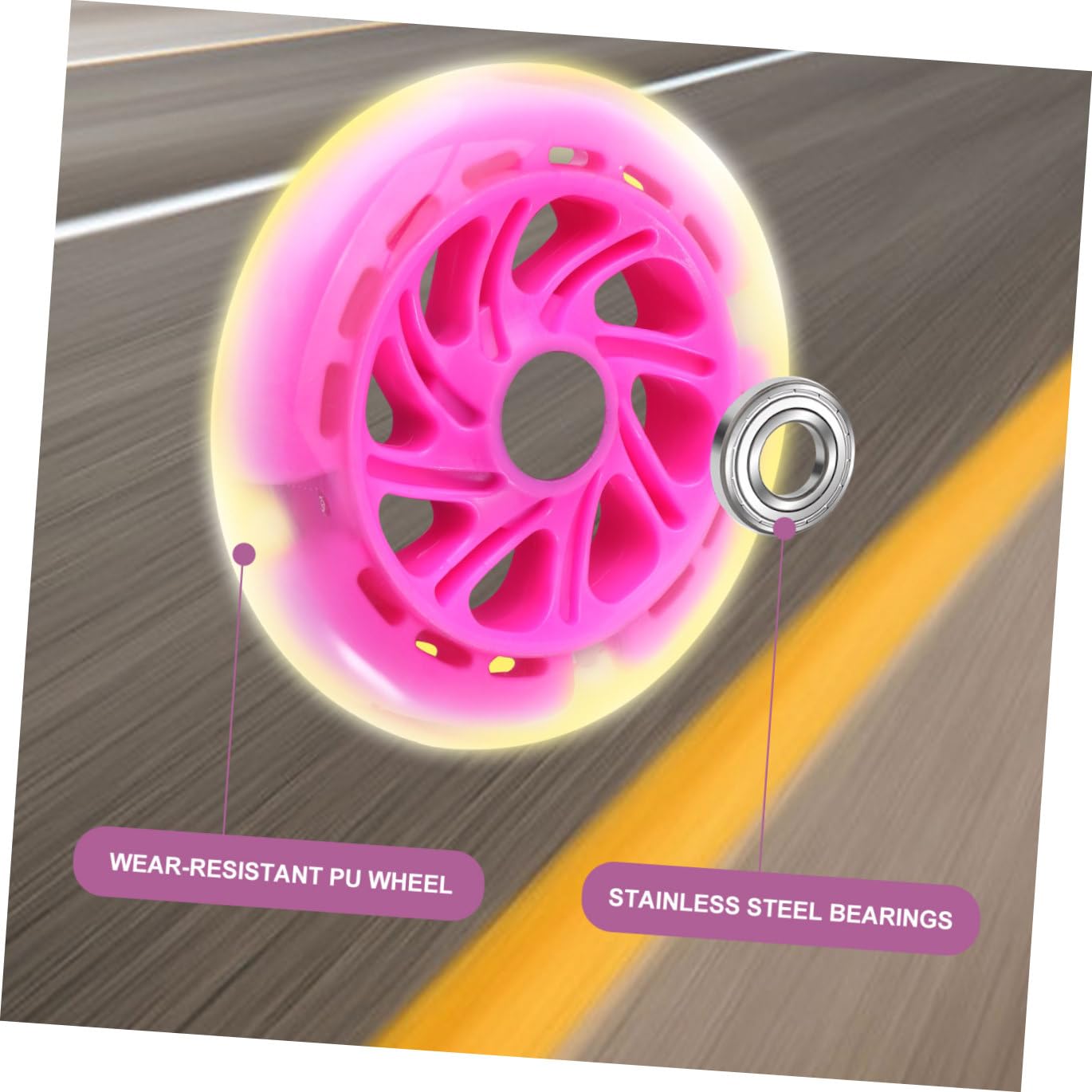 GLEAVI Ruedas para Patinete Eléctrico 120X24 MM 2 Piezas Ruedas de Repuesto de PU Resistente al Desgaste Alta Elasticidad para Calles y Pavimentos de Hormigón