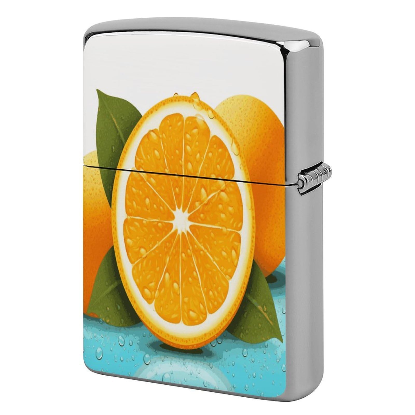 Fekiloot Style Fresh Orange Fruit Lighter Case Cover Lighter Holder