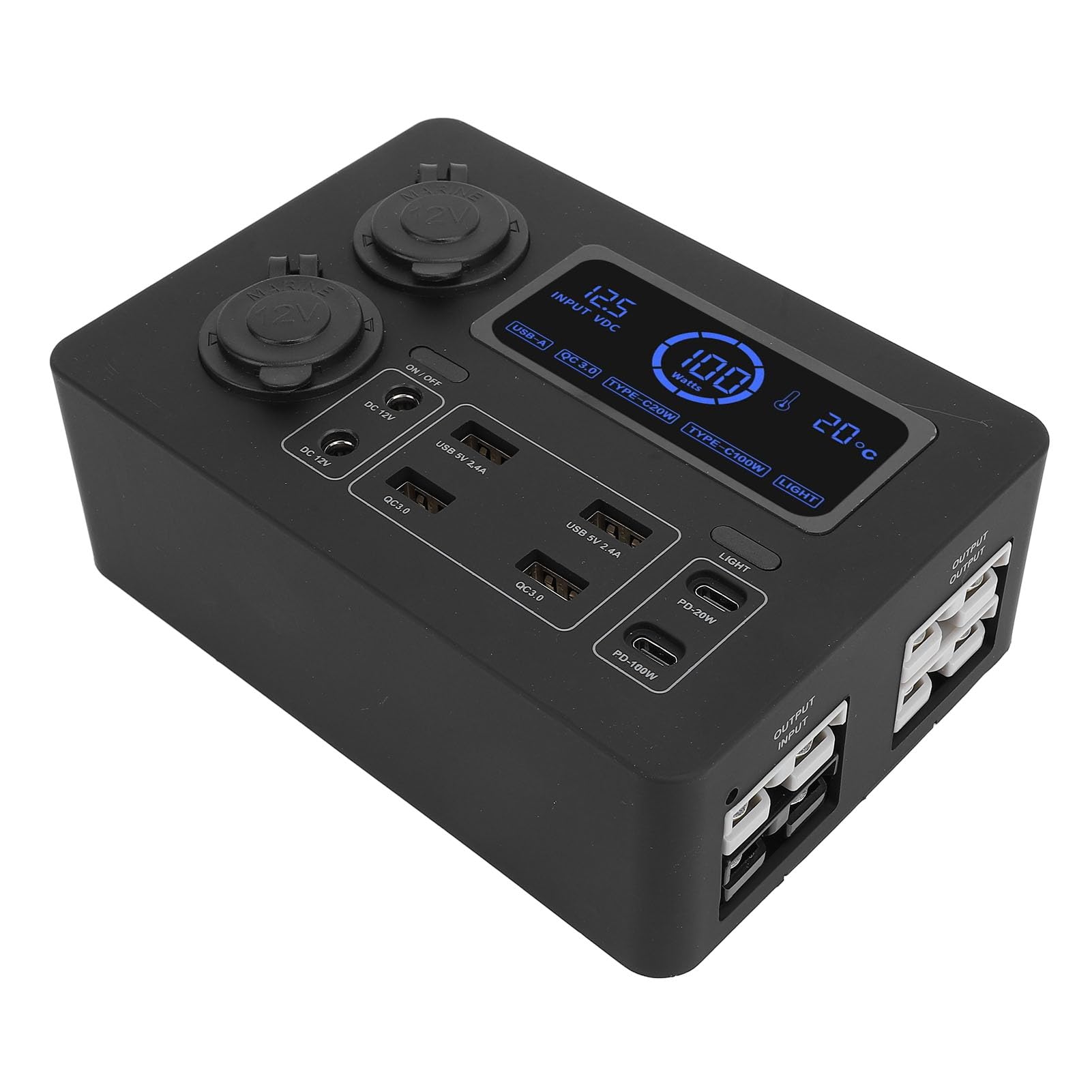 Mini Boîtier D'alimentation Portable en Plein Air, Boîte de Chargement de Distribution D'énergie de Secours pour le Camping et la Pêche