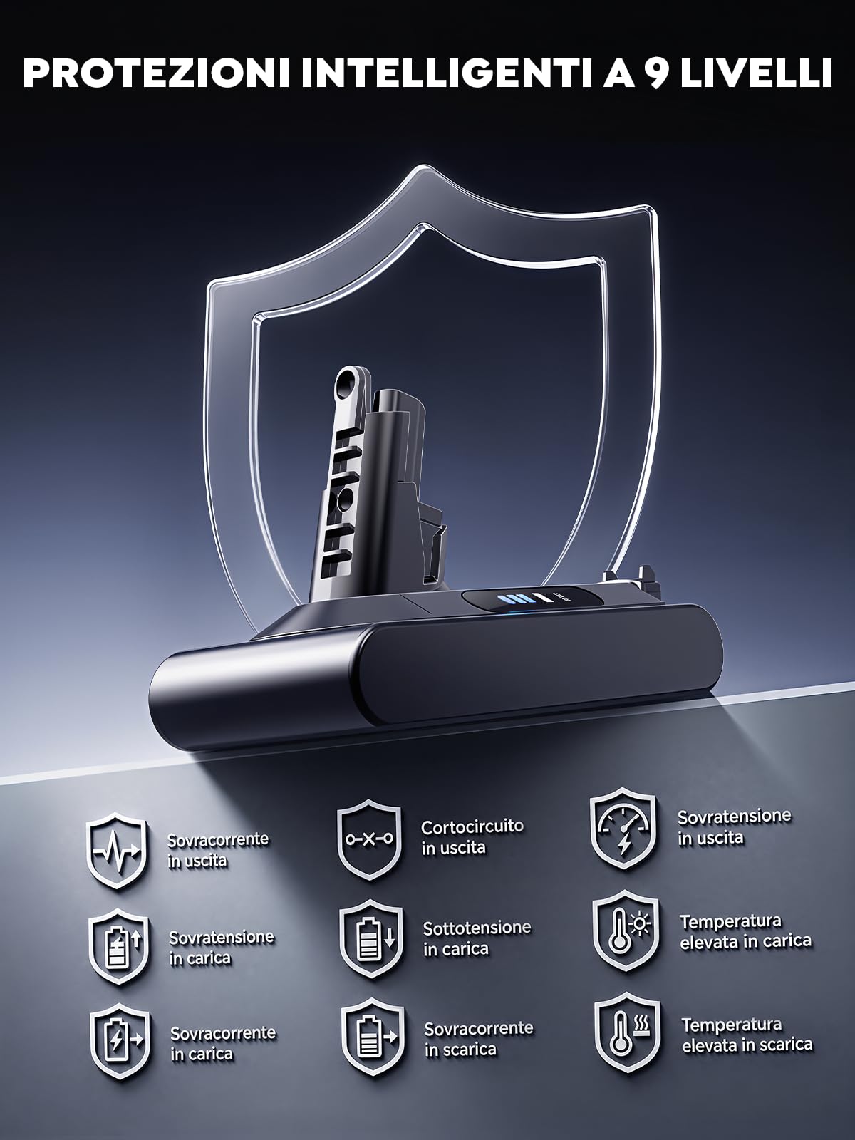 FLYLINKTECH Batteria di Ricambio V10 8500mAh 10V per Dyson V10