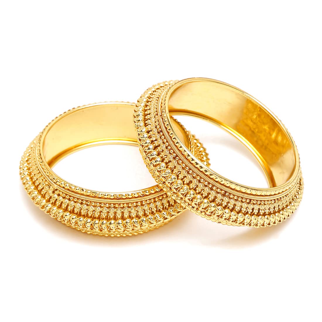 Shining Diva Fashion Latest Gold Plated Set of 2 Stylish Traditional Bangle for Women (11181b_2.6) (B0B65BYSVD) Amazon Price History, Amazon Price Tracker