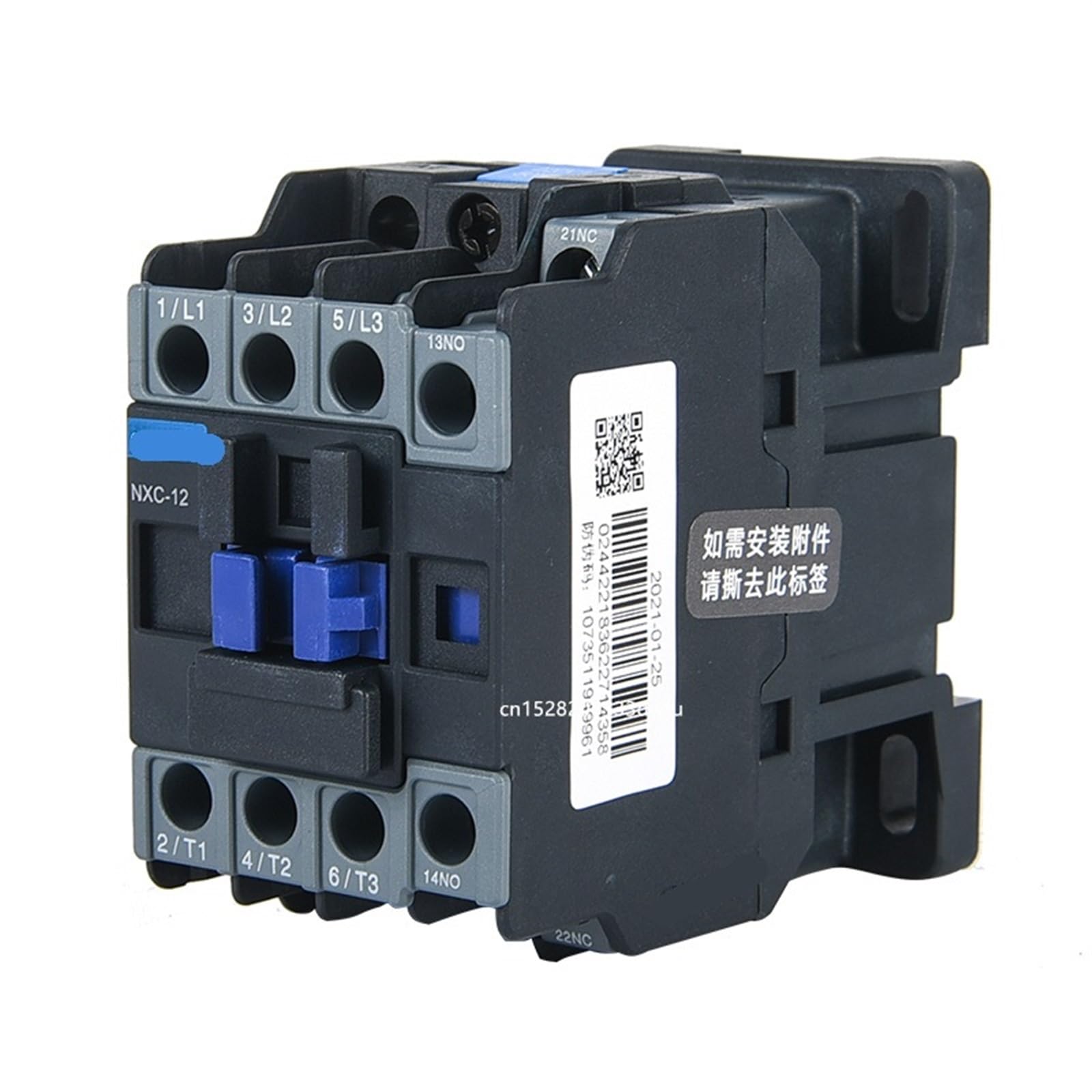 IVEKYKIBC NXC-12 12A LC1D LC1 AC Contactor CJX2-1210 1201 NO NC Mount Electric Power 24V 36V 110V 220V 380V 1Pcs(NXC-12 NO NC,220V)