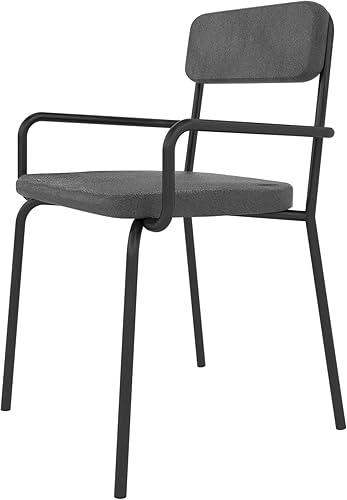 Miniatura 6 de Manhattan Comfort Whythe - Silla de comedor moderna de piel sintética, diseño simple, color negro