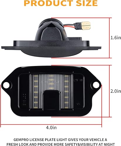 Vista 17 de Gempro Luces LED para matrícula, lámparas traseras para Ford Mustang Fusion Taurus Lincoln MKS MKT 2010-2014