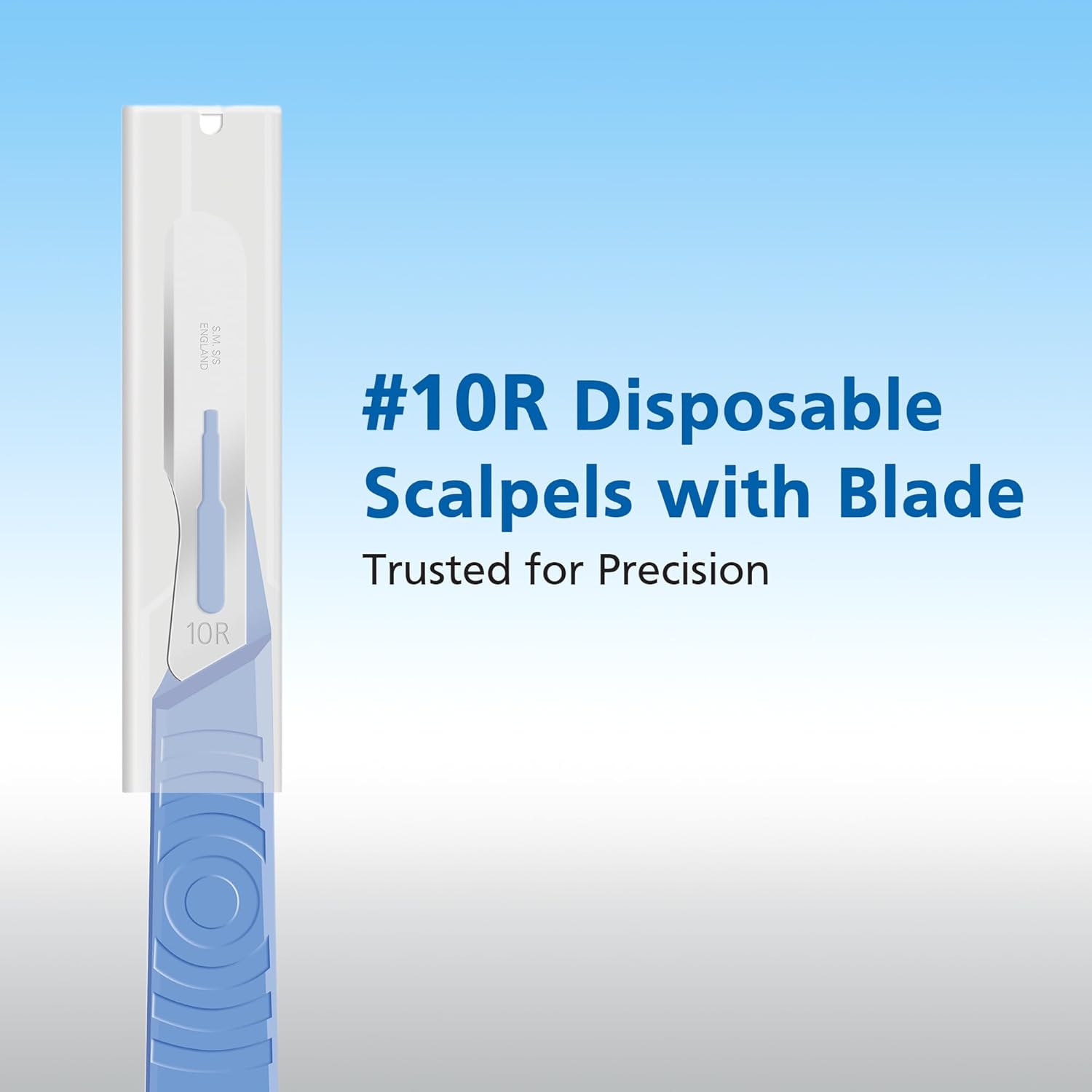 Swann Morton #10R Disposable Surgical Scalpel with Blade & Guard - Sterile Dermaplane Blade for Face, Dermaplaning for Women & Men, Stainless Steel, Esthetician Tools - Individually Packed, Box of 10 - Image 2