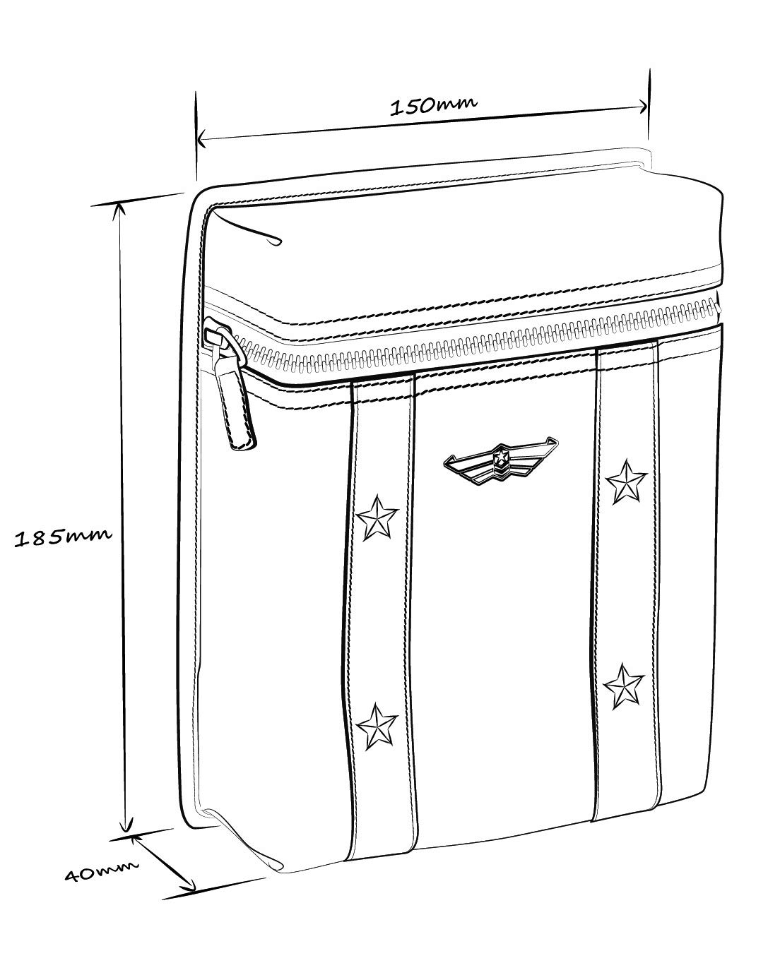 Tasche für Motorrad-Tank, magnetisch, Military – Vollnarbenleder, Vintage-Design & Veloursleder – wasserdicht & leicht – ergonomisch – langlebig