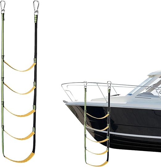 Rope Ladder for Boat Boat Ladders 5Step Folding Removable Pontoon