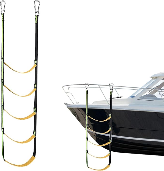 Rope Ladder for Boat Boat Ladders 5Step Folding Removable Pontoon