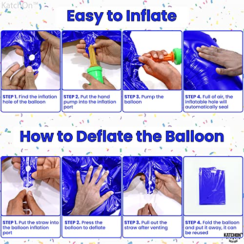 Image of KatchOn Blue Number 1 Balloon for First Birthday 40 Inch