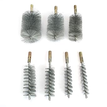 1Pc 18mm Round Tube Cylinder Bores Cleaning Wire Brush Stainless Steel